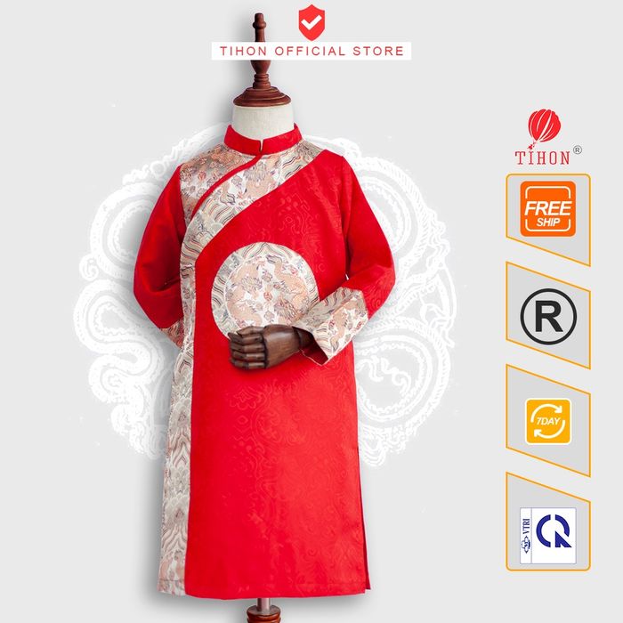 BST áo dài bé trai thanh lịch từ Tihon