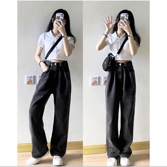 1Hitshop – Ảnh sản phẩm quần jeans ống rộng ấn tượng