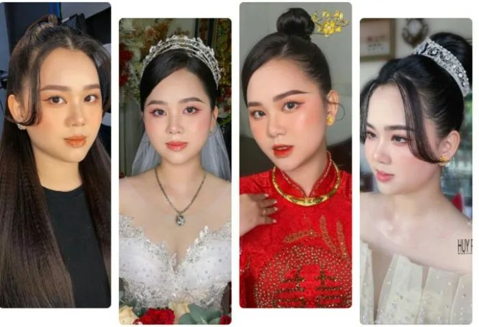 Hình ảnh cô dâu rạng rỡ tại Huy Phan Makeup House