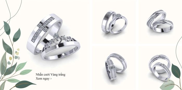 BST nhẫn cưới sang trọng tại Skymond Luxury