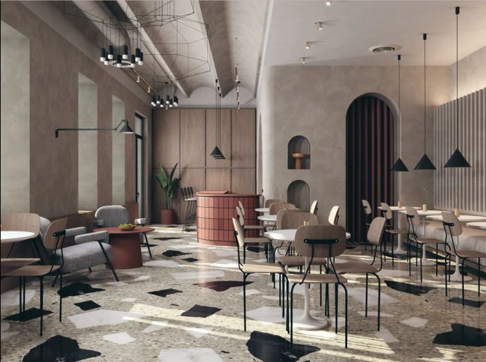 Hình ảnh không gian quán cafe được thiết kế bởi Be Design