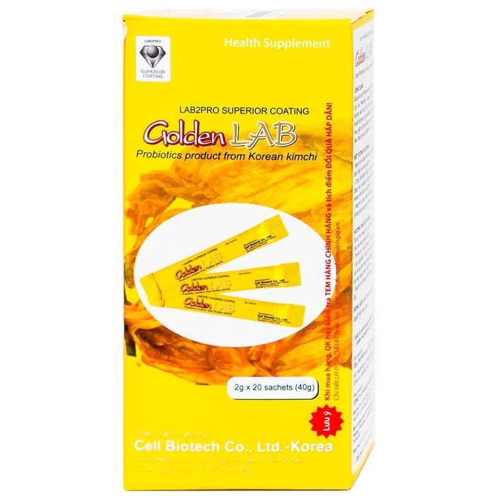 Hình ảnh bao bì Men Vi Sinh Golden Lab - Thiết kế hiện đại, tiện dụng