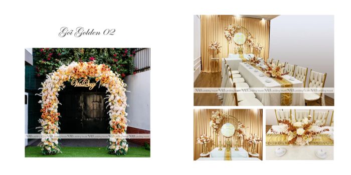 Không gian tiệc cưới sang trọng từ Nâu Wedding House