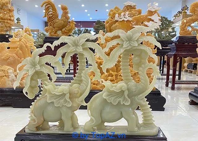 Tượng cặp voi đá thạch anh Việt - Biểu tượng của sự bền vững và thịnh vượng