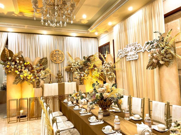 Không gian tiệc cưới sang trọng được thiết kế bởi VIP Trang Trí