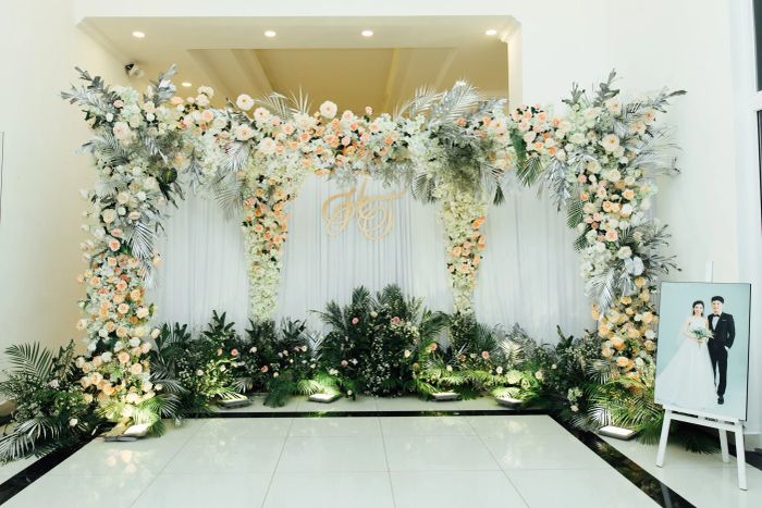 Hình ảnh không gian tiệc cưới lãng mạn từ Yume Wedding