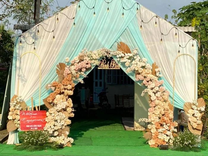 Không gian tiệc cưới sang trọng từ Rạp Cưới Hoàng Huy