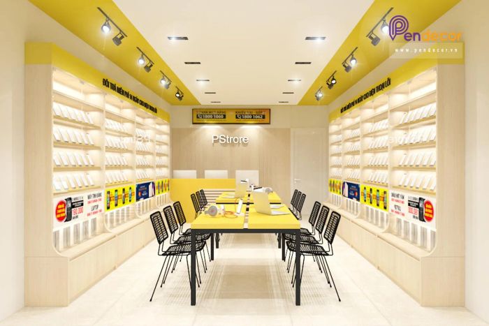Mẫu thiết kế cửa hàng điện thoại ấn tượng bởi Pendecor