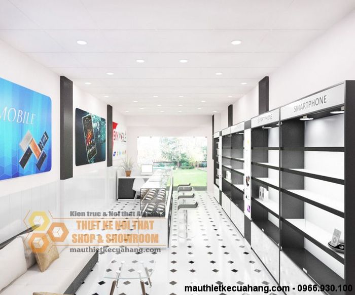 Hình ảnh thực tế thi công shop điện thoại chuyên nghiệp - Ảnh 3