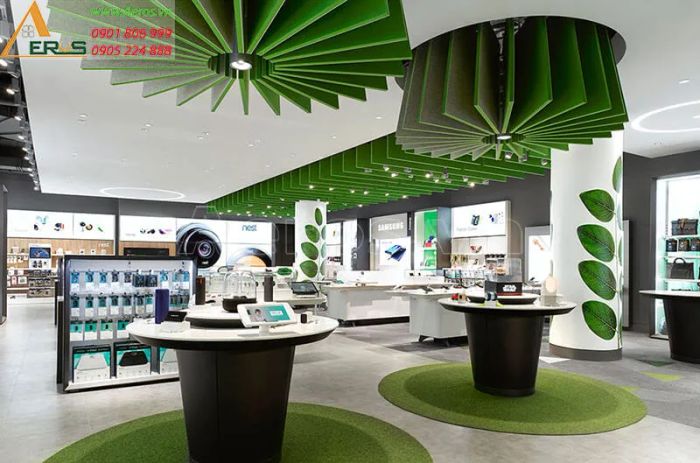 Không gian cửa hàng điện thoại sang trọng bởi LUXCASA
