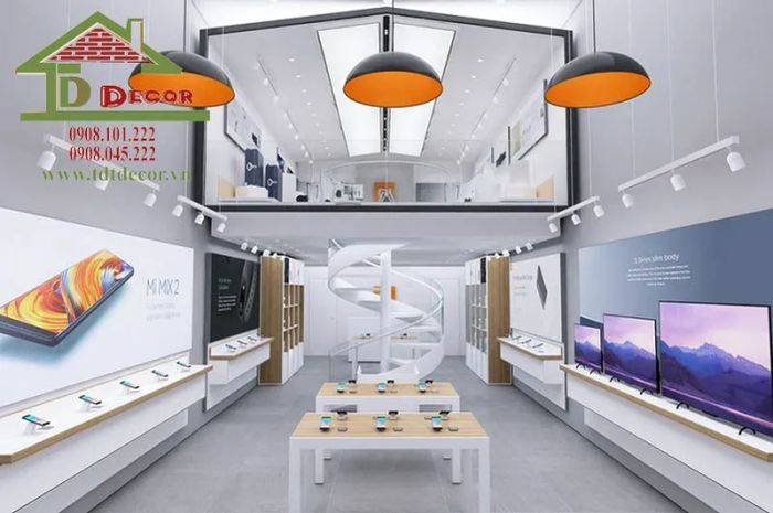 Giải pháp thiết kế cửa hàng điện thoại tối ưu bởi TDT DECOR