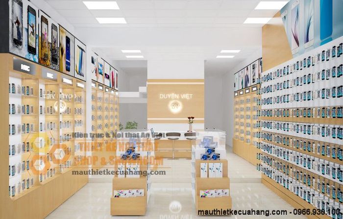 Bộ sưu tập thiết kế cửa hàng điện thoại ấn tượng từ AN VIỆT DECOR - Ảnh 2
