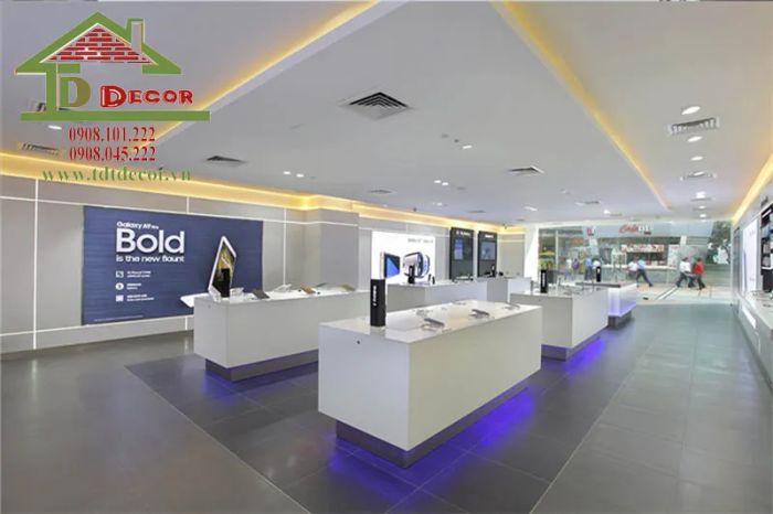 Mẫu thiết kế cửa hàng điện thoại ấn tượng từ TDT DECOR