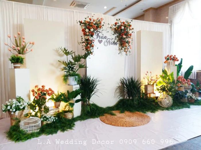 Không gian tiệc cưới lộng lẫy được thiết kế bởi L.A Wedding Decor