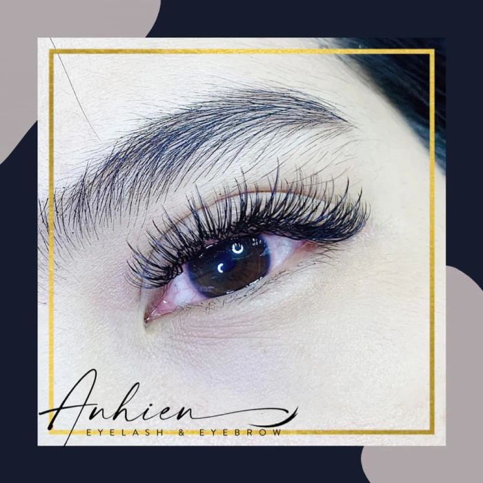 Hình ảnh thực tế quy trình nối mi tại An Nhien Eyelash and Brows