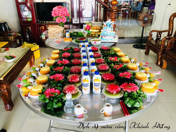 Hình ảnh mâm cúng đầy tháng đẳng cấp từ Khánh Hưng