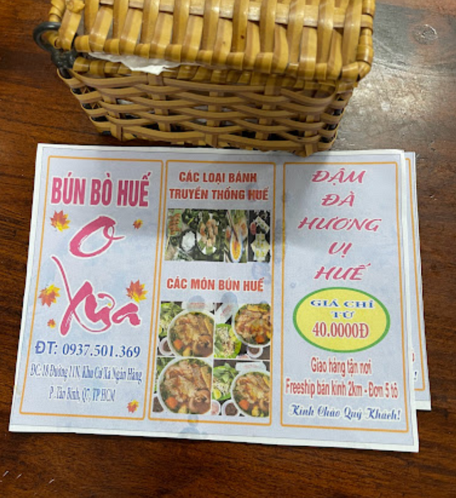 Hình ảnh tô bún bò Huế O Xưa thơm ngon đúng điệu