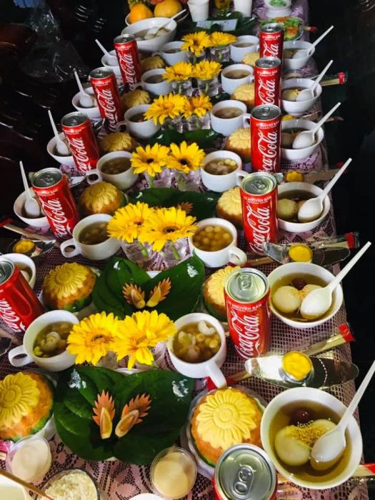 Hình ảnh mâm cúng đầy tháng Bếp Vân