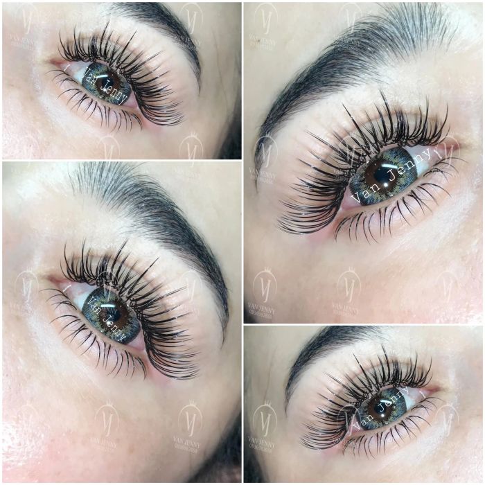 Kết quả nối mi thực tế tại Vân Jenny Eyelash Academy