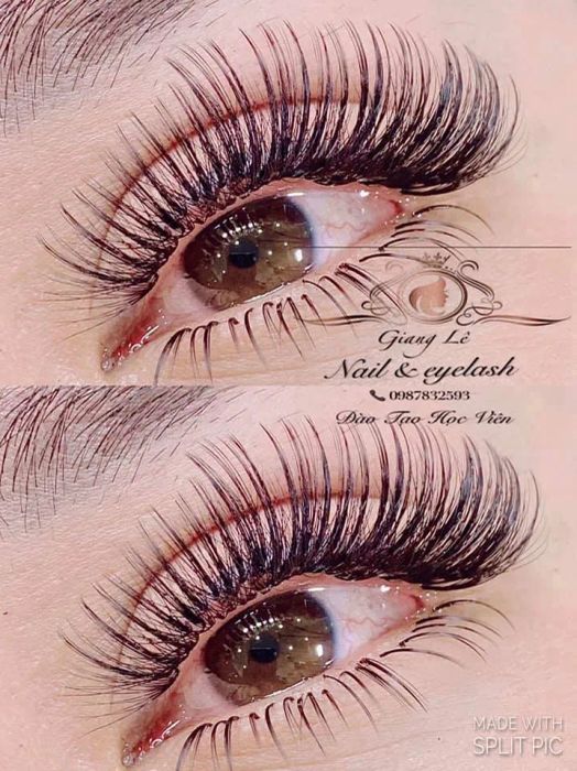 Kết quả nối mi thực tế tại Giang Lê Nail & Mi