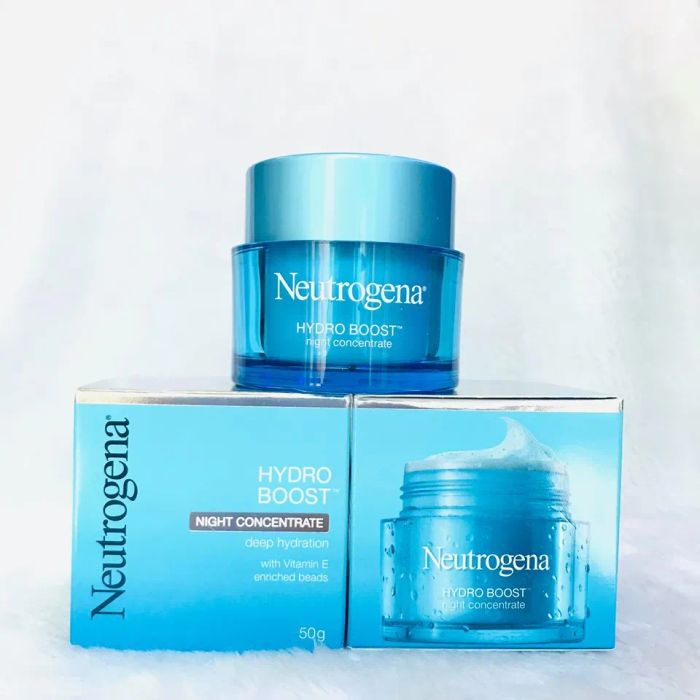 Kem Dưỡng Ẩm Ban Đêm Neutrogena Hydro Boost Night Concentrate Deep Hydration Cream - Cảm Giác Da Căng Mịn Sau Một Đêm