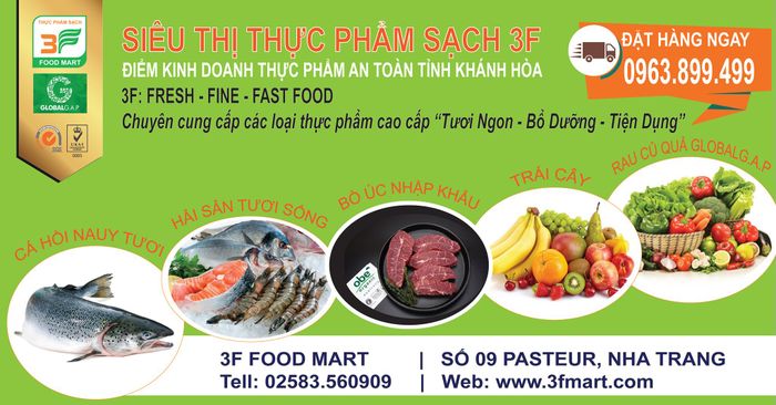 Khu vực rau củ quả tươi ngon tại 3F FOOD MART