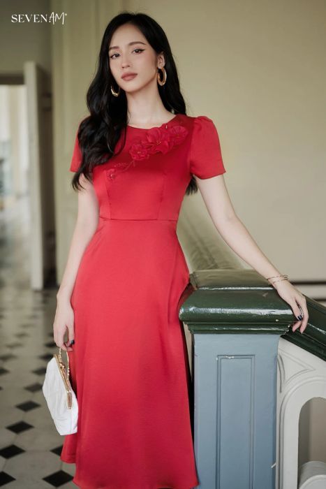 Đầm đỏ kiêu sa - ảnh 1