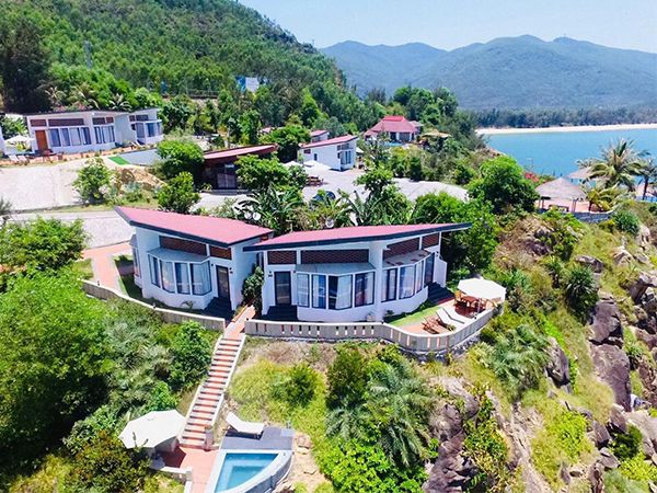 Aurora Villas Quy Nhơn - góc nhìn từ biển lúc hoàng hôn
