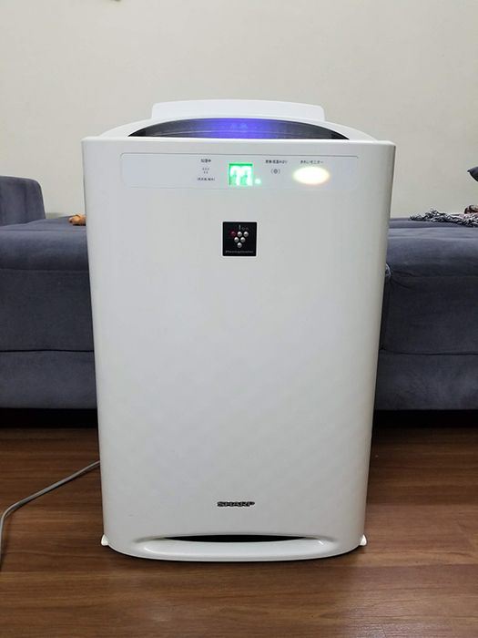 Hình ảnh thực tế máy lọc không khí Sharp với công nghệ Plasmacluster độc quyền