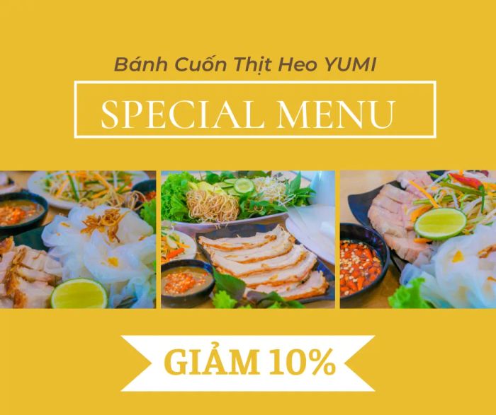 Bánh tráng cuốn thịt heo Yumi – Cuốn hút từ những hương vị tươi mới