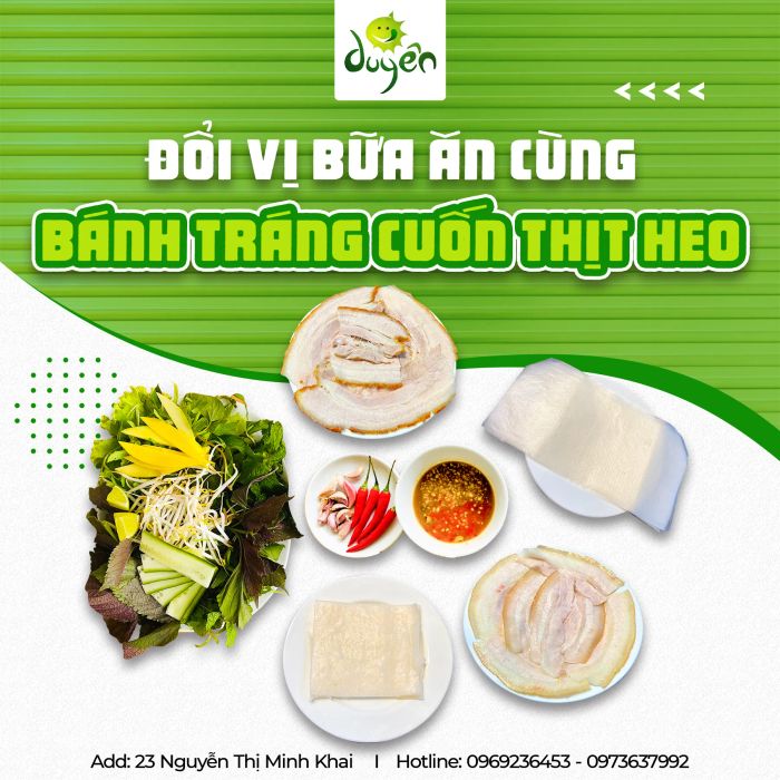 Bánh tráng cuốn thịt heo Duyên – Hương vị đặc sắc của Huế