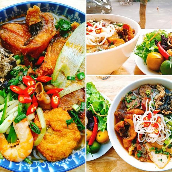 Bún Cá cay Hải Phòng - Gia Hân ảnh 2: Cận cảnh những miếng cá chiên giòn vàng ruộm cùng chả cá thơm ngon đặc trưng