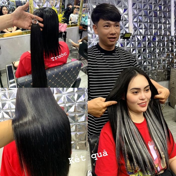 Hình ảnh thực tế mái tóc nối tự nhiên tại Viện Tóc Hoài