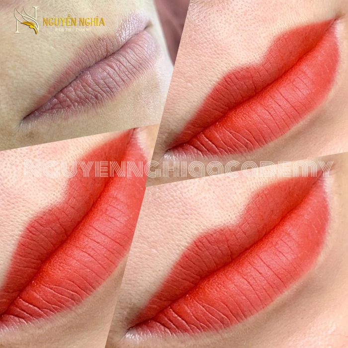 Hình ảnh thực tế kết quả phun môi tại Nguyễn Nghĩa Đà Nẵng
