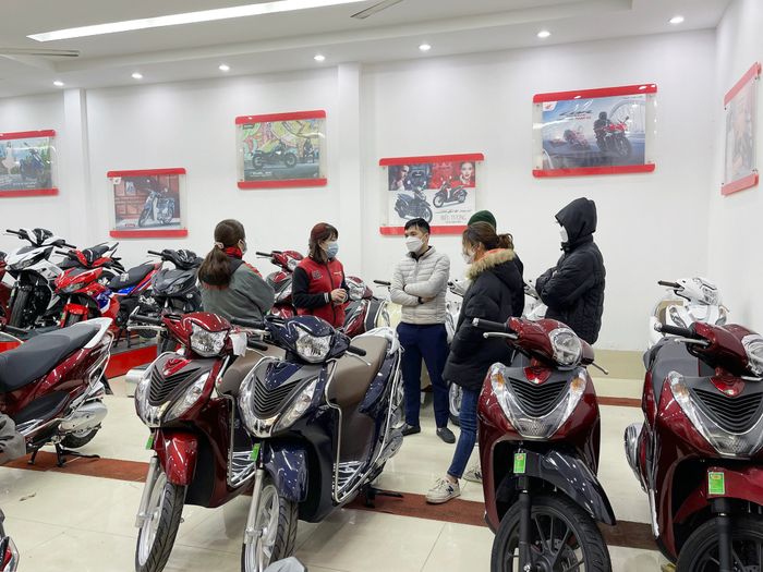 Hình ảnh ấn tượng về không gian trưng bày tại Honda Vũ Hoàng Lê
