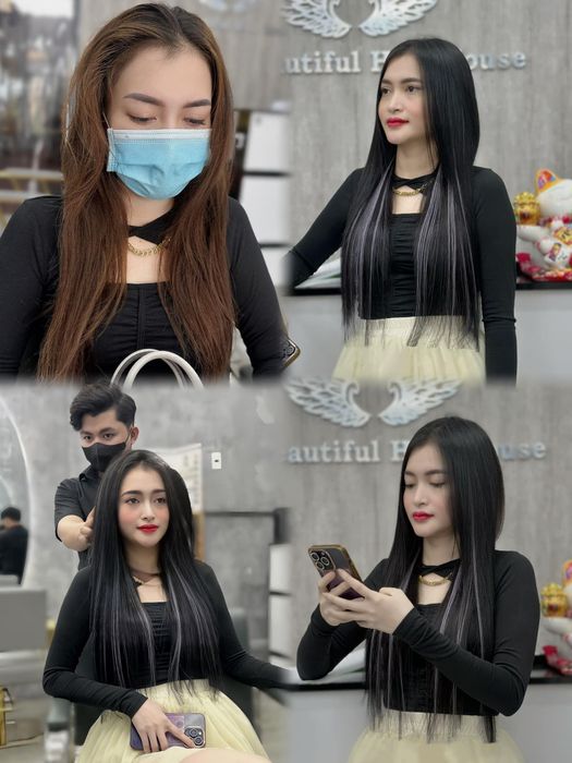 Hình ảnh thực tế về những mái tóc nối nghệ thuật tại ST Beautiful Hair House