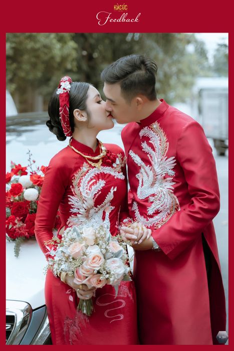 Hình ảnh áo dài cưới Hà Cúc