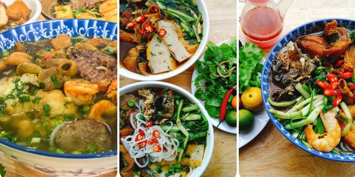 Bún Cá cay Hải Phòng - Gia Hân ảnh 3: Cận cảnh tô bún cá đầy ắp với đủ loại hải sản tươi ngon, nước dùng sánh đặc đậm vị biển