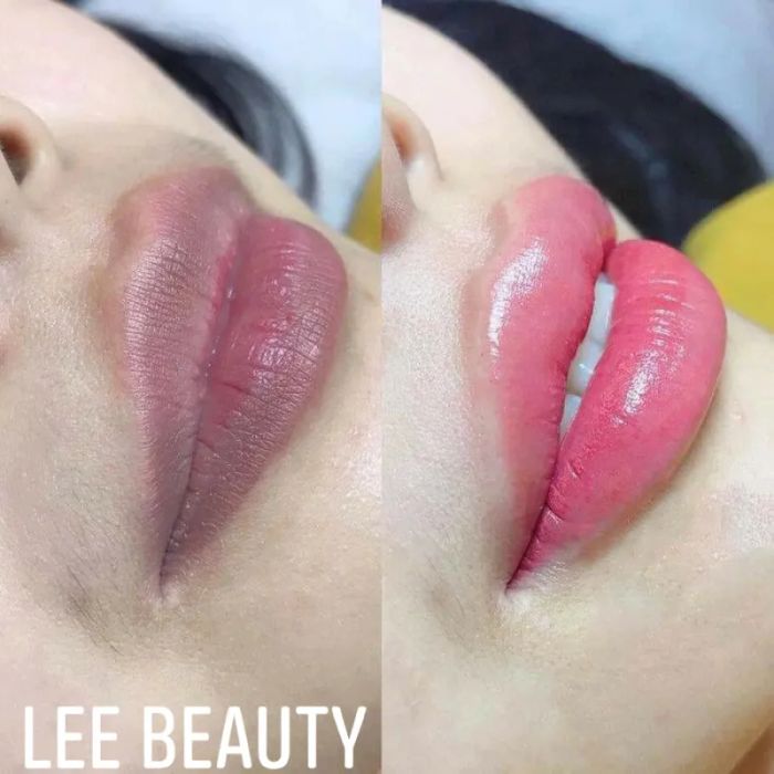 Hình ảnh thành phẩm phun môi tại LEE Beauty