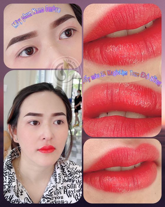 Hình ảnh kết quả phun xăm thực tế tại Lâm Phong Brows