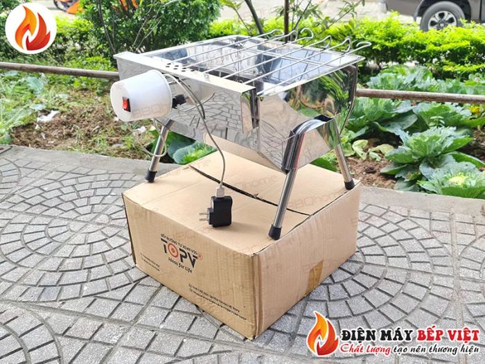 Hình Ảnh Bếp Nướng Than Hoa Tự Xoay V5S 1