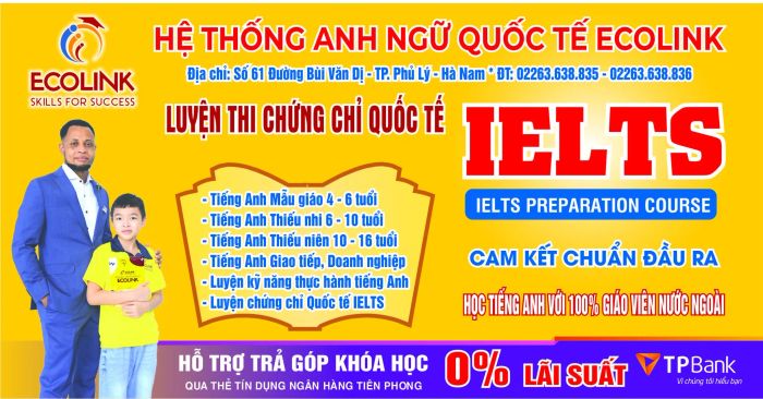 Lớp học tiếng Anh chuẩn quốc tế tại Ecolink English