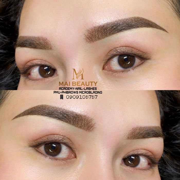 Khoảnh khắc khách hàng trải nghiệm tại Mai's Brows Vũng Tàu