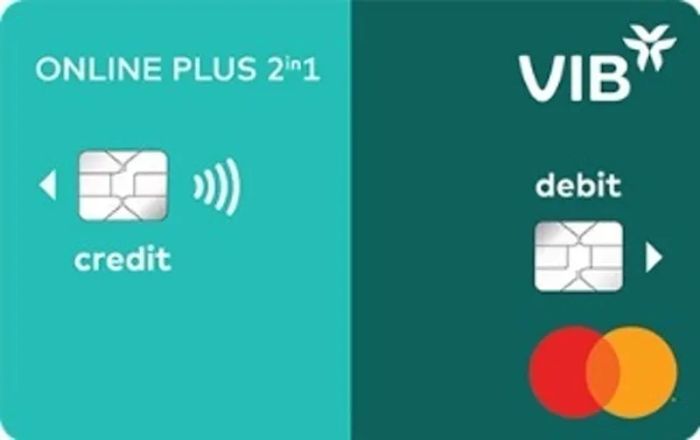 Hình ảnh Thẻ Thanh Toán VIB Online Plus 2in1 Mastercard - Ảnh 1