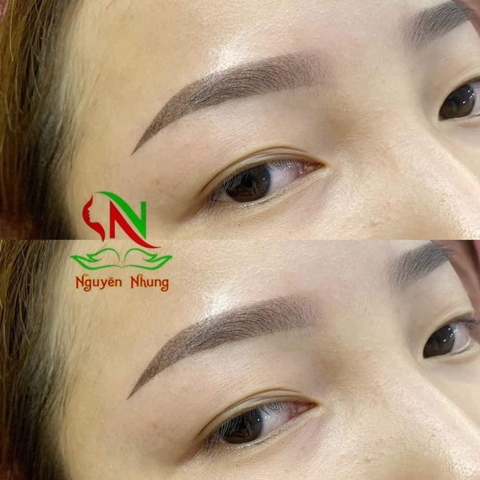 Hình ảnh thực tế quy trình phun xăm chuẩn y khoa tại Nguyên Nhung