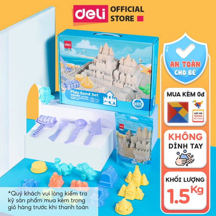 Hình ảnh chi tiết bộ cát động lực Deli 1.5kg