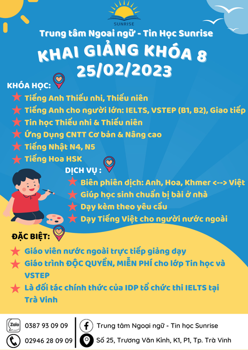Hình ảnh 2: Lớp học ngoại ngữ hiện đại tại Sunrise