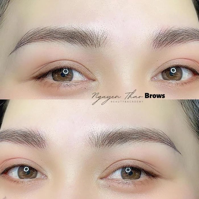 Kết quả điêu khắc chân mày tại Nguyễn Thảo Beauty