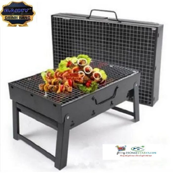 Ảnh Minh Họa Bếp Nướng Than Hoa, Than Củi Vuông - Rainy Cao Cấp 1