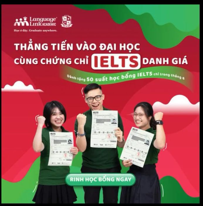 Hình ảnh đầu tiên của Language Link Academic, nơi học viên trải nghiệm môi trường học tập hiện đại và chất lượng, với không gian lý tưởng để phát triển kỹ năng tiếng Anh.